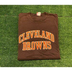 Cleveland Browns shirt mens XXL brown orange Y2K Retro short sleeve football